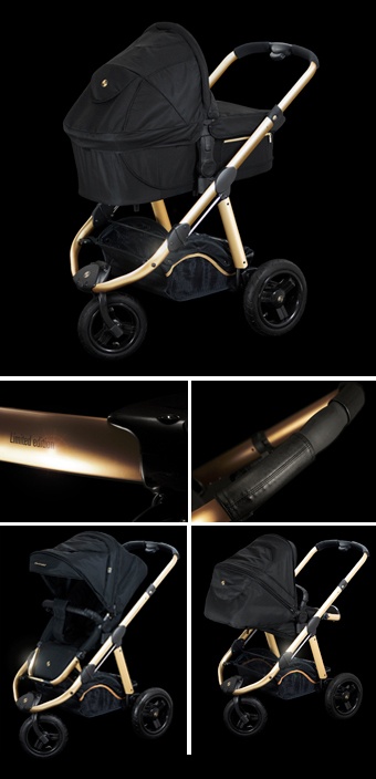 Katrin Zytomierska designar barnvagn i guld åt Crescent
