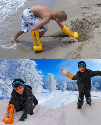 Gräv sand eller snö med coola robotarmen HandTrux
