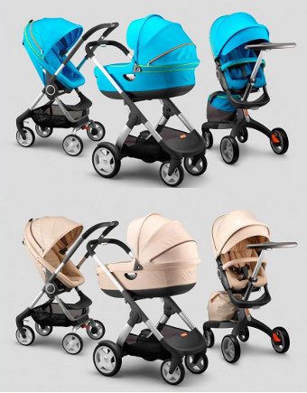 Fina höstfärger på Stokkes barnvagnar