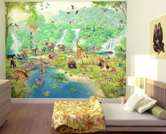 Barn bestämmer 3D-tapet