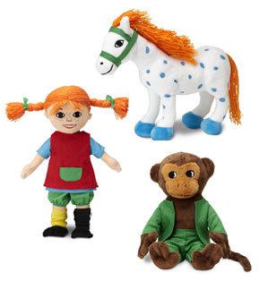 Poplära figurer blir tygdockor