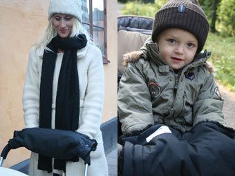 Alltid varma händer  med barnvagnsmuff