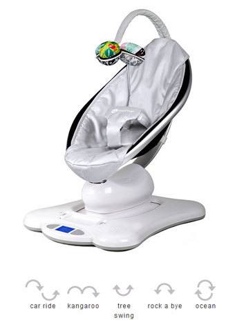Automatiska babysittern mamaRoo gungar babyn till ro