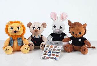 Fatta toys är tatuerade mjukisdjur med attityd