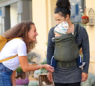 Bärsele med barn och mamma