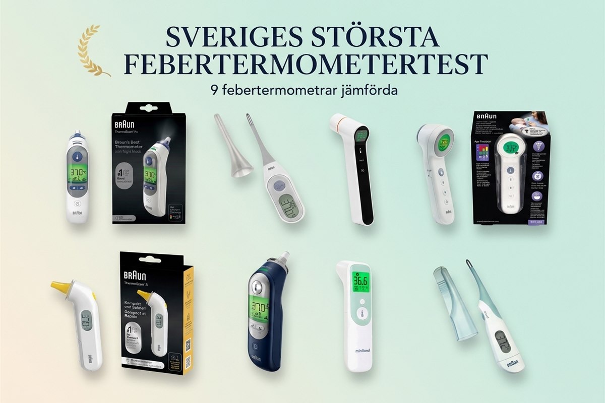 Sveriges storsta febertermometertest - 9 febertermometrar jamforda