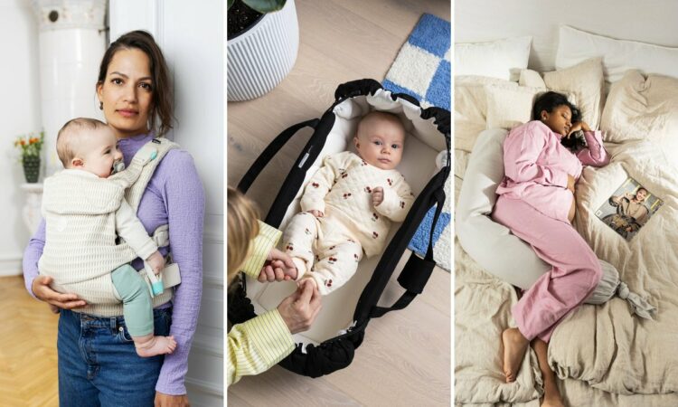 Najell Easy vol. 2, SleepCarrier vol. 5 och gravidkudde i bruk