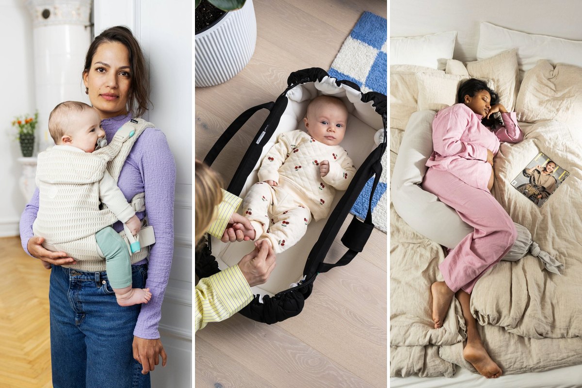 Najell Easy vol. 2, SleepCarrier vol. 5 och gravidkudde i bruk