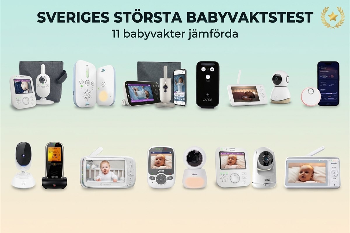 Sveriges storsta babyvaktstest - de 11 testade babyvakterna uppradade